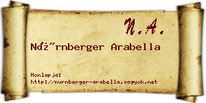 Nürnberger Arabella névjegykártya